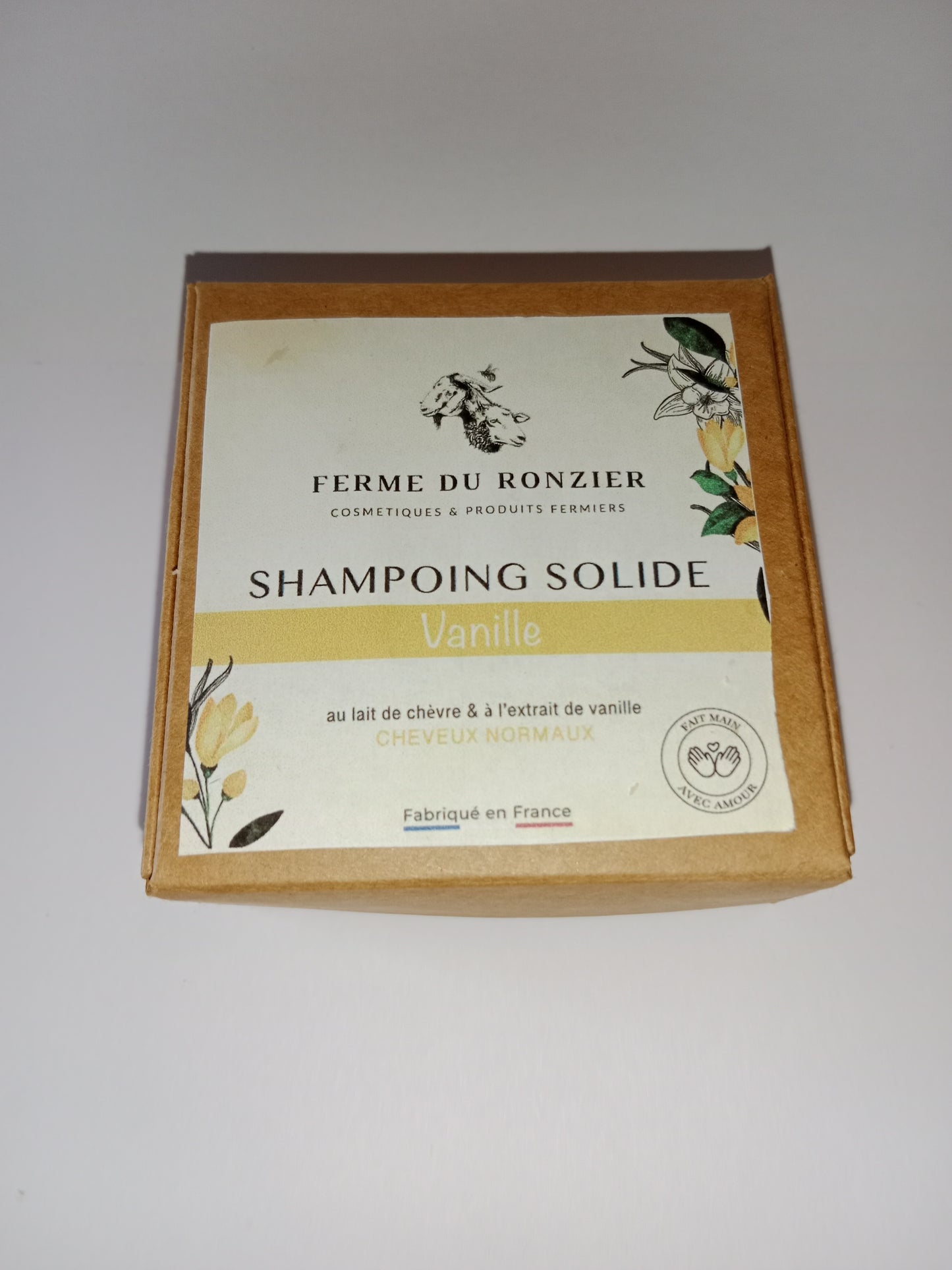 Shampoing solide parfum vanille